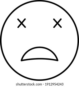 Diseño del icono de contorno del vector muerto
