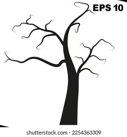 Vector dead tree. Vector illustration