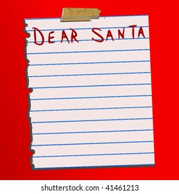 Vector Dear Santa Letter