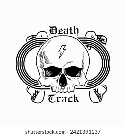 vector of death running track perfect for print, apparel, etc