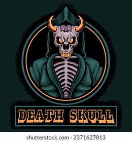 vector death skull head illustration