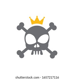 Vector Death Skull Logo Icon Design Template