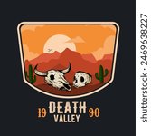 vector of death valley national park, California perfect for print, sticker, etc