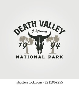 vector of death valley vintage logo illustration design