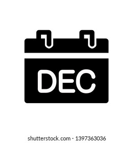 vector december calendar icon. Eps. 10.