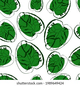 Vector. Deciduous seamless pattern. Minimalism in contour, linear style in bed colors and abstract shapes. Modern mobile wallpaper for social media stories, branding, covers.