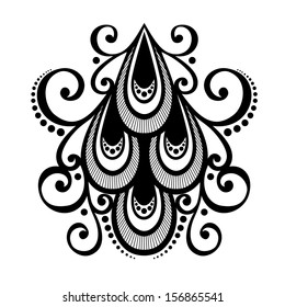 Vector Deco Abstract Symmetric Element. Design elements