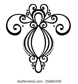Vector Deco Abstract Symmetric Element. Design elements