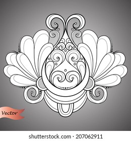 Vector Deco Abstract Symmetric Element. Design elements