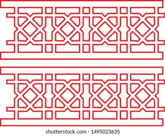 vector decor classic retro ornament line 