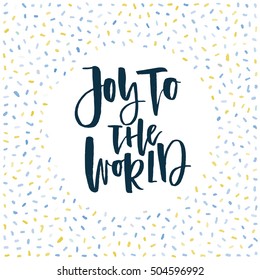 Vector decorated illustration with hand drawn text. Christmas lettering. Greeting card design.