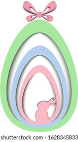 Vector decoration easter bunny and eggs
