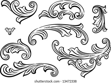 Vector decoration elements