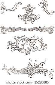 Vector decoration elements