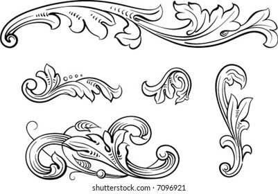 Vector decoration elements