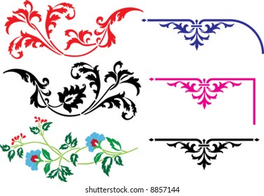 Vector decoration elements