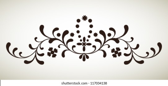 Vector decoration floral design element.