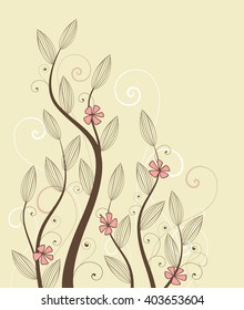Vector decoration of flowers on a white background