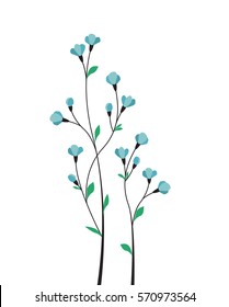 Vector decoration of flowers on a white background