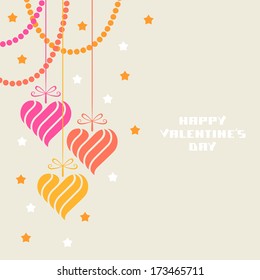 Vector decoration made from heart shapes. Valentine's day and wedding illustration