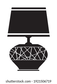 Vector decoration object element retro of table floor lamp symbols graphics icon isolated item on a white background