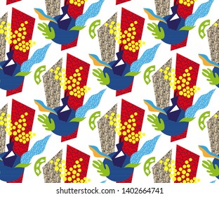 Vector decoration seamless pattern, colorful design, vector illustration