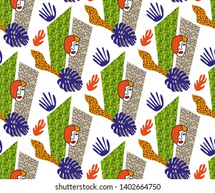 Vector decoration seamless pattern, colorful design, vector illustration