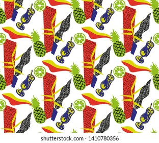 Vector decoration seamless pattern, colorful design, vector illustration