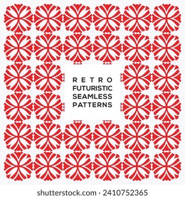 Vector decoration seamless pattern retro futuristic