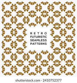 Vector decoration seamless pattern retro futuristic