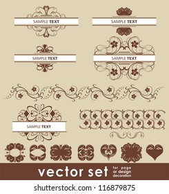 vector decoration set