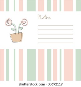 vector decoration with space for notes