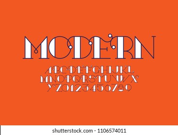 Vector de tipo de letra y alfabeto abstracto decorativo