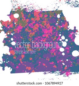 Vector decorative abstract hand drawing trendy flat style artistic chalk spots background