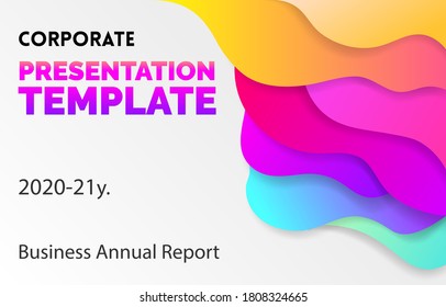 Vector decorative abstract multicolor background in trendy flat style with copy space for your text, vector illustration