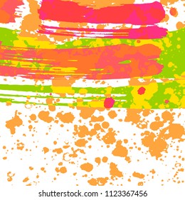Vector decorative abstract trendy flat style artistic blots and stains seamless pattern background
