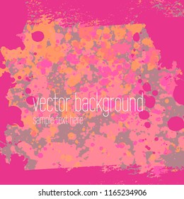 Vector decorative abstract trendy flat style artistic blots and stains seamless pattern background
