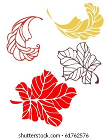 VECTOR Decorative autumn background for design