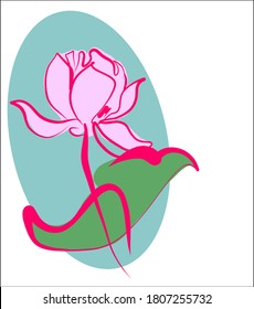 Vector Decorative background with beautiful   lotus, water lily, lily