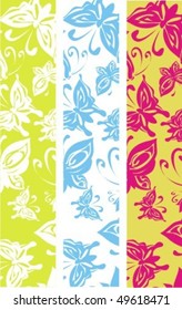 VECTOR Decorative background for design with butterflies