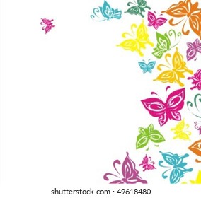  VECTOR Decorative background for design with butterflies