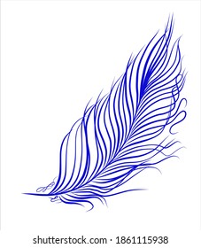 fondo decorativo vectorial para el diseño con plumas de pájaro claro