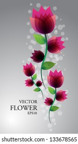 vector decorative background with flowers(eps10)