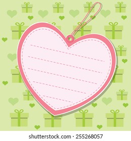 Fondo decorativo vectorial con corazón.