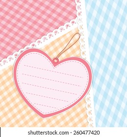 Vector decorative Background with Heart.