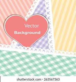 Vector decorative Background with Heart.