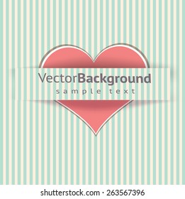 Vector decorative Background with Heart. 