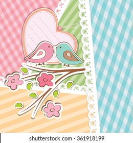 Vector decorative Background with Heart.
