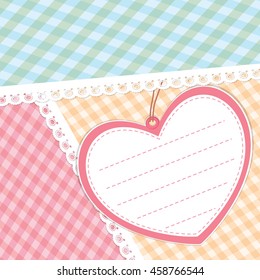 Vector decorative Background with Heart.