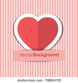 Vector decorative Background with Heart.